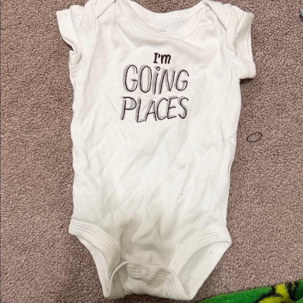 Carter's Cream Bodysuit - I'm Going Places